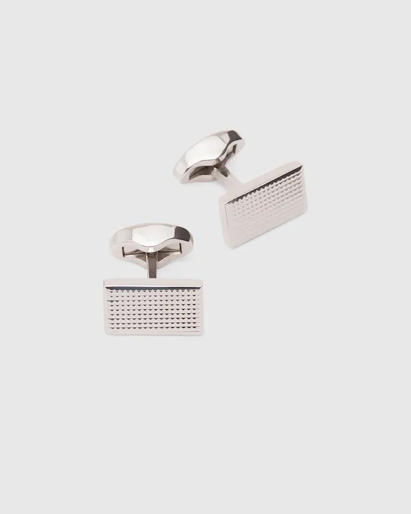 Pajaritas Gatsby chapado en rodio con textura