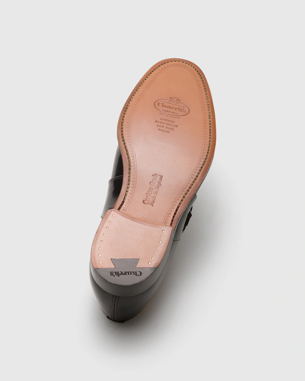Westbury Monk Strap de cuero fumé pulido