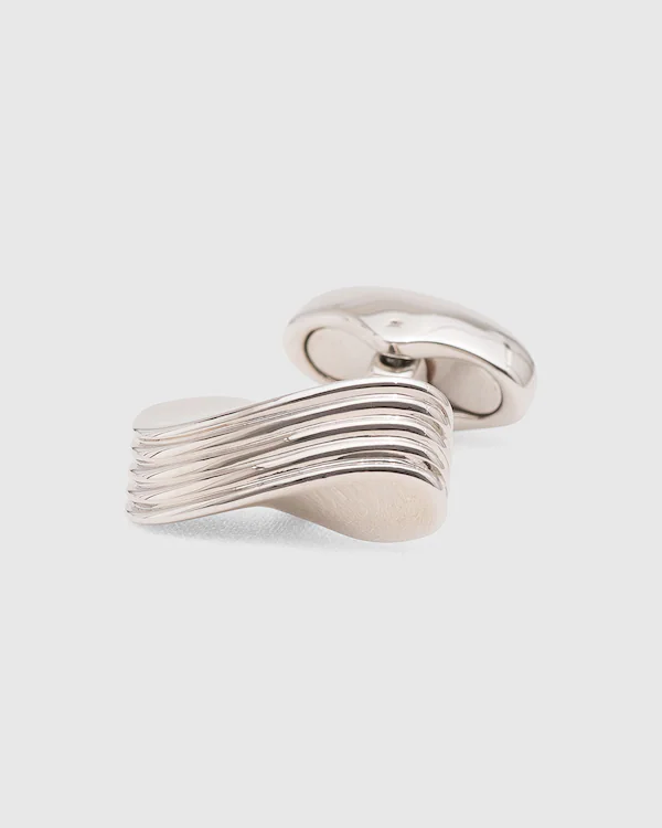 Pulsera de Cierre con Recubrimiento de Rodio Ondulado