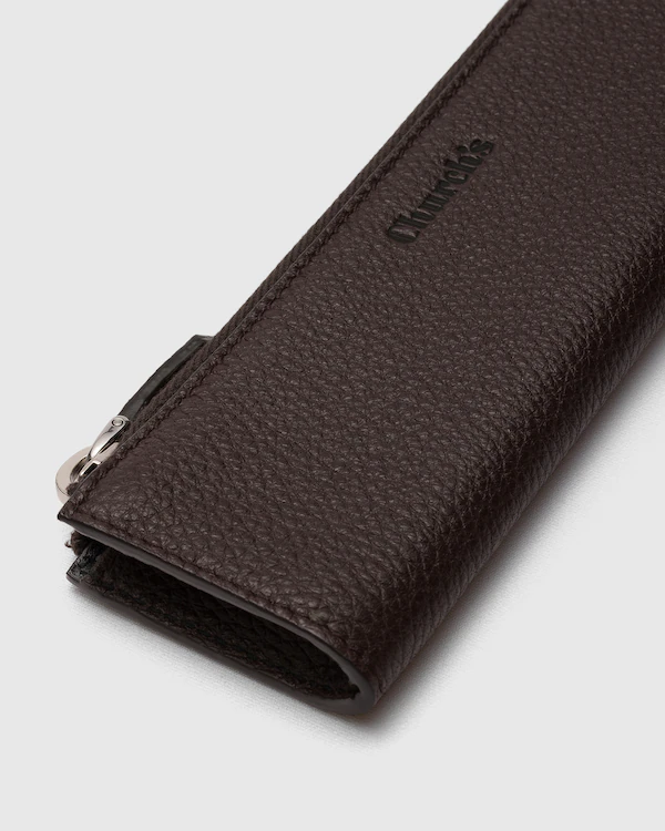 Estuche de bolígrafo de piel de ternera con estampado de ciervo