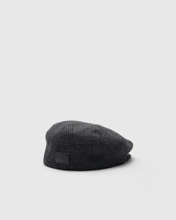 Gorra de conducción de lana Prince of Wales
