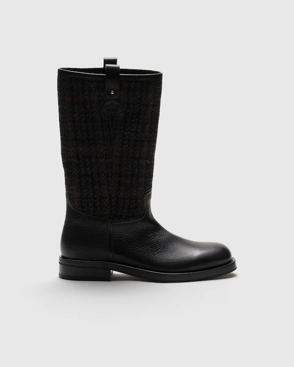 Bota de cuero de grano suave Peyton