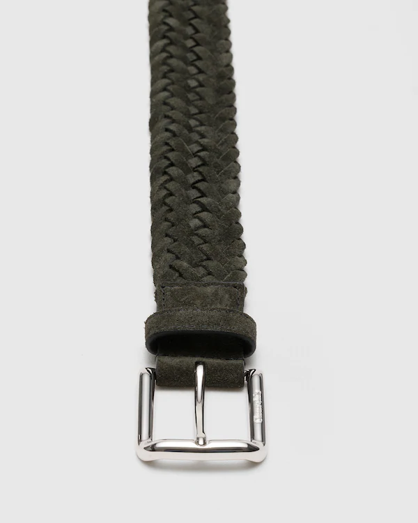 Cinturón tejido de ante
