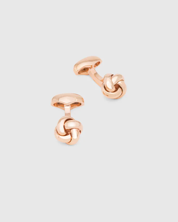 Pulsera con nudo chapado en rodio