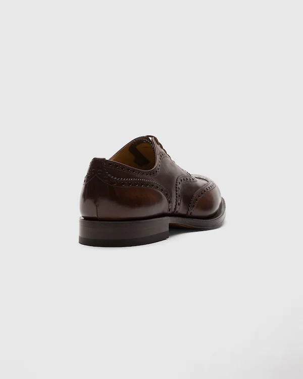 Burwood Oxford Brogue de piel de ternera blanqueada