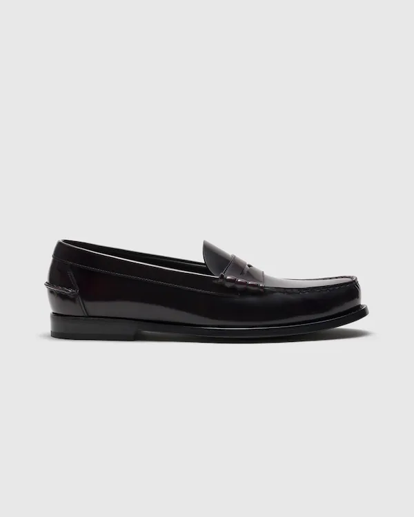 Zapatilla de cuero fumé pulido Rowley