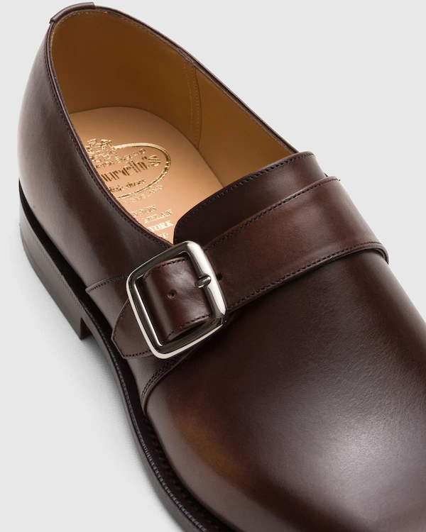 Westbury Monk Strap de cuero de ternera blanqueado